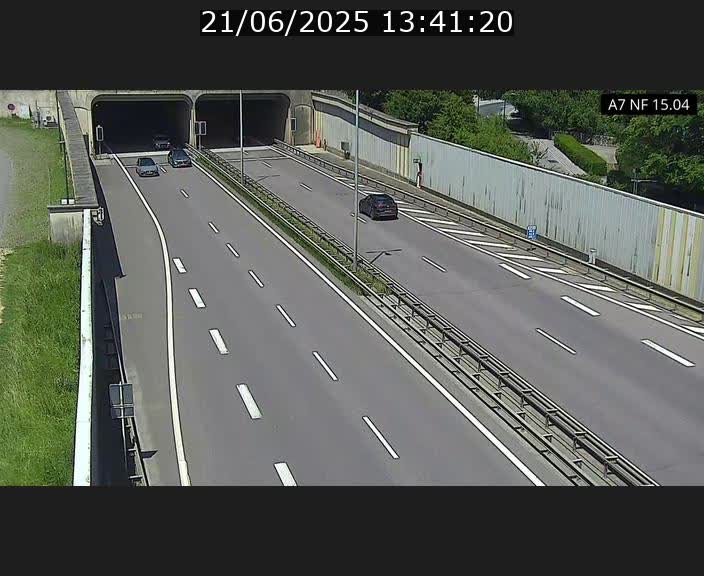 Caméra trafic Luxembourg - A7, Tunnel Mersch, entrée sud, direction Ettelbruck