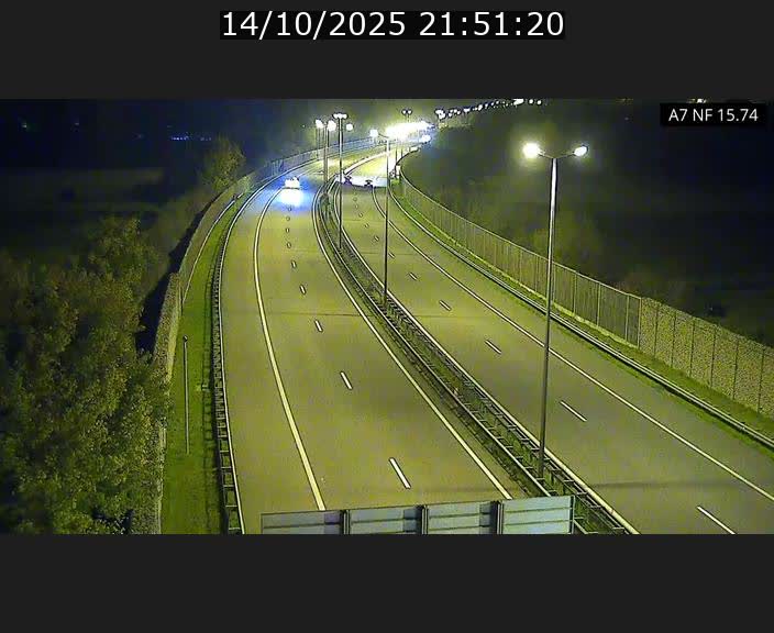Caméra trafic Luxembourg - A7, Tunnel Mersch, entrée nord, direction Lorentzweiler