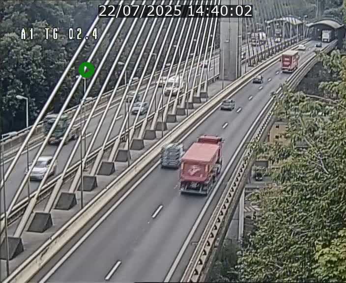 Traffic live webcam Luxembourg Sandweiler - A1 direction Luxembourg-ville - BK 2.4