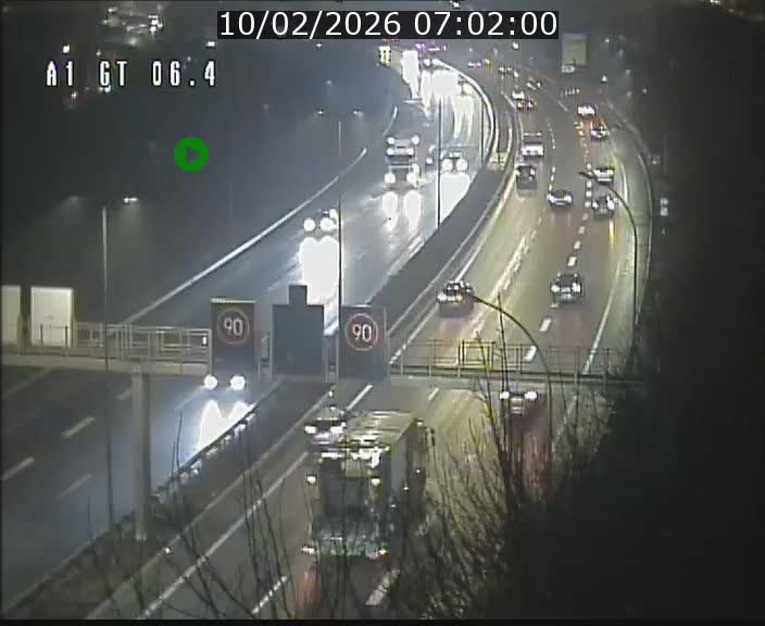 Traffic live webcam Luxembourg Hamm - A1 direction Sandweiler - BK 6.4