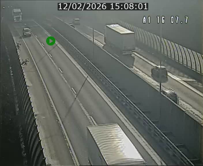 Traffic live webcam Luxembourg Kirchberg - A1 direction Luxembourg-ville - BK 7.7