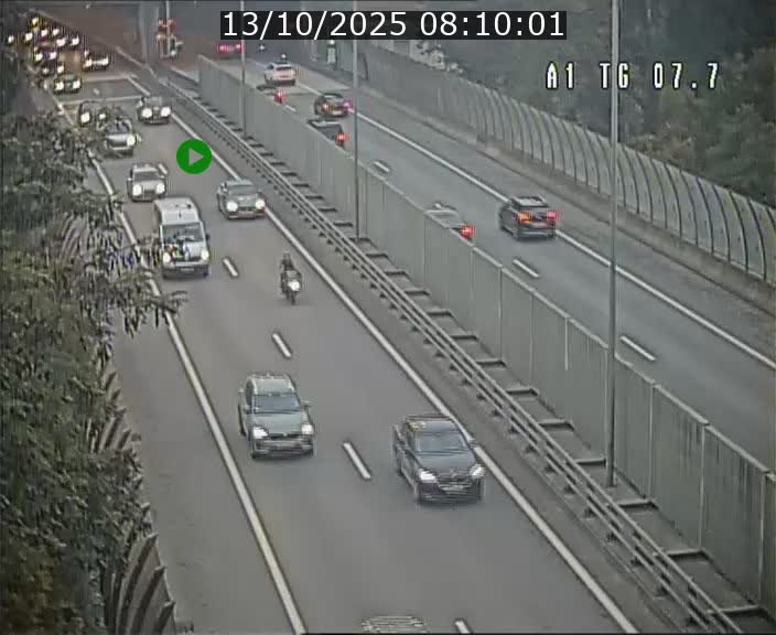 Traffic live webcam Luxembourg Kirchberg - A1 direction Luxembourg-ville - BK 7.7
