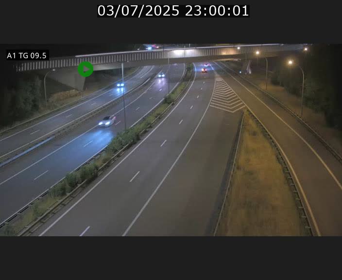 Traffic live webcam Luxembourg Jonction Grünewald - A1 direction Luxembourg-ville - BK 9.5