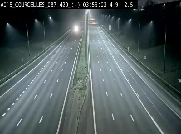 Webcam autoroute Belgique - Viesville - E42 direction Mons - BK 84.35