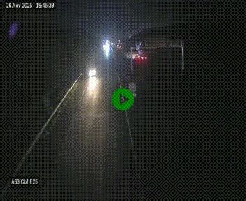 Webcam autoroute A63 en périphérie de Bordeaux au sud-est de la ville, en provenance du bassin d'Arcachon. Vue orientée vers Bordeaux