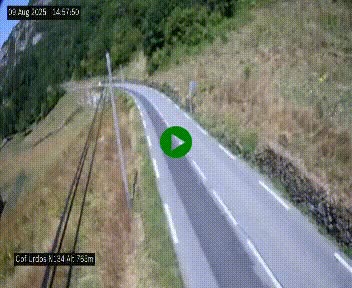 Webcam dans les Pyrénées Atlantique au niveau du col d'Urdos et du fort du Pourtalet sur la N134, en direction du Col et du tunnel du Somport, à 765 mètres d'altitude
