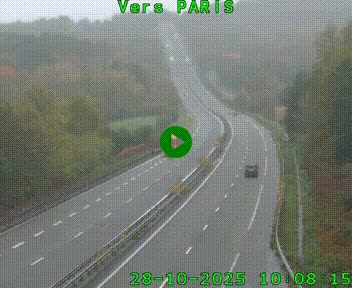 Caméra routière sur l'autoroute A20 à Bessines-sur-Gartempe. Vue orientée vers Paris
