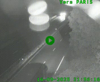 Caméra routière sur l'autoroute A20 au nord de Limoges, à la jonction avec la N520. Vue orientée vers Paris