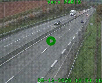 Caméra routière sur l'autoroute A20 à Saint-Hilaire-Bonneval, au sud de Limoges. Vue orientée vers Paris
