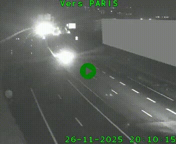 Caméra routière sur l'autoroute A20 à Brive-la-Gaillarde, à la jonction avec l'A89. Vue orientée vers Paris