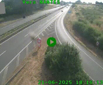 Webcam N147 au nord de Poitiers et à la jonction avec la A10