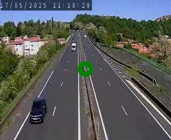 Caméra autoroute A75 à hauteur de Coudes, en direction de Clermont-Ferrand