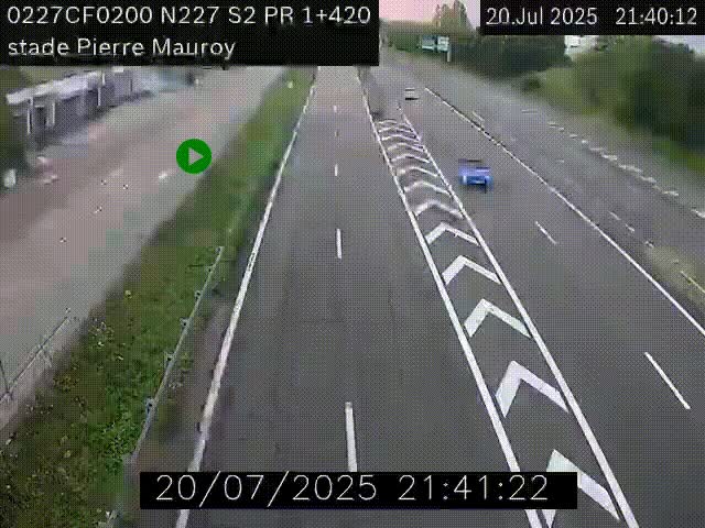 Webcam à hauteur du Stade Pierre Mauroy à Villeneuve d'Ascq sur la N227. Vue orientée vers Mons-en-Baroeul