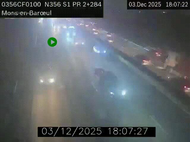 Webcam à l'entrée de Lille en direction du périphérique, à proximité de Mons-en-Baroeul sur la N356