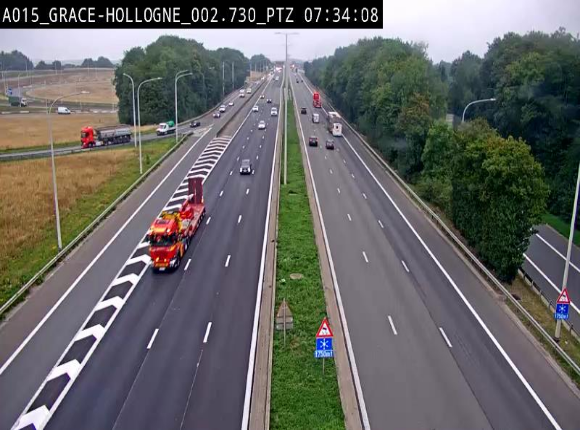 Caméra trafic Belgique - Grâce-Hollogne - E42, jonction avec A604, direction Loncin/Aéroport de Liège -  BK 3.2