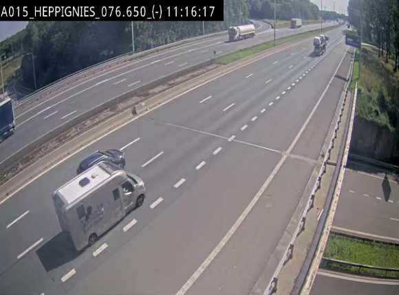Webcam autoroute Belgique - Heppignies - E42 direction Namur - BK 76.4