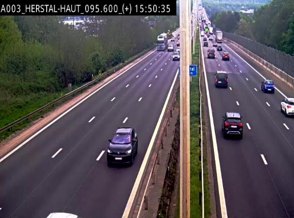Webcam autoroute Belgique - Herstal - E40 direction Aix-la-Chapelle - BK 97