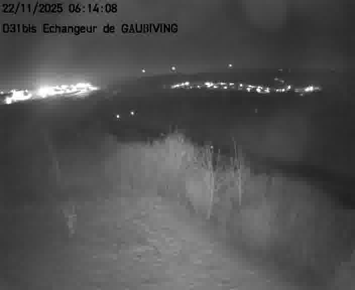 Dispositif d’observation sur D31bis (France) à Gaubiving, en direction de Sarreguemines, offrant une visualisation fiable des conditions de circulation.