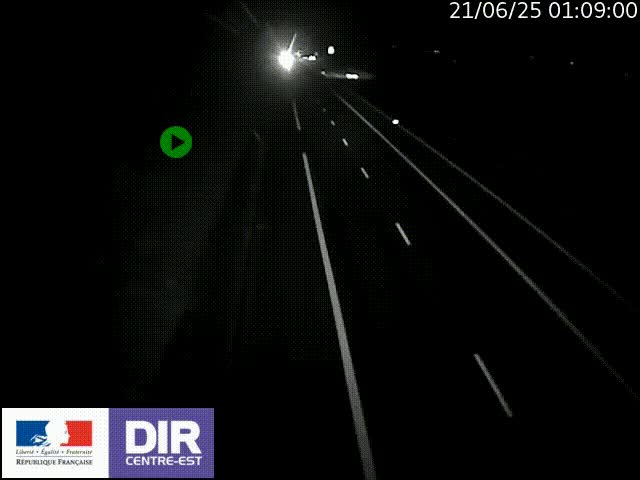 Webcam sur le contournement de Valence, sur la Nationale 7, à la jonction avec la N532, caméra orientée vers Grenoble
