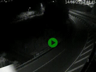 Caméra autoroute à la jonction entre l'A7 et la D301 (Boulevard urbain Sud de Lyon) à Feyzin, au sud de Lyon. Vue orientée vers Mions