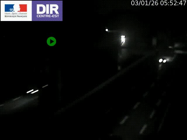 Caméra de circulation routière sur le boulevard périphérique Laurent Bonnevay de Lyon (D383) à hauteur de Bron, avant la jonction avec l'A43. Vue orientée vers l'échangeur