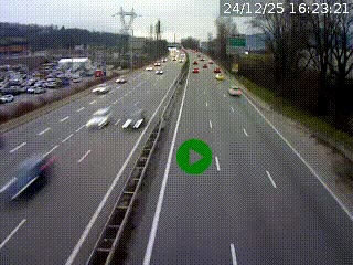 Caméra routière à hauteur des centres commerciaux et de la sortie 14 en direction d'Albertville