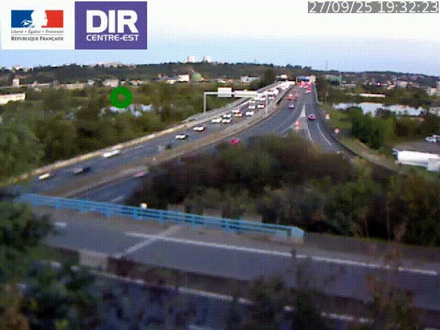 Webcam autoroute sur A450 à Pierre-Bénite en direction de Lyon et de l'autoroute A7