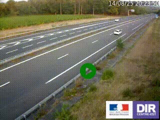 Webcam autoroute sur l'A77 à hauteur de Pouilly-sur-Loire en direction de Nevers