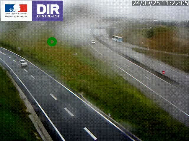 Webcam sur le contournement de Valence, sur la Nationale 7, caméra orientée vers Lyon