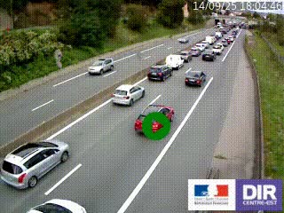 Caméra autoroutière sur l'A47 à hauteur de Givors, a proximité de Lyon. La webcam est orientée vers Lyon