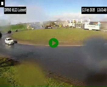 Webcam en périphérie de Chartres sur la N123, à hauteur de Luisant. Vue orientée vers Chartres