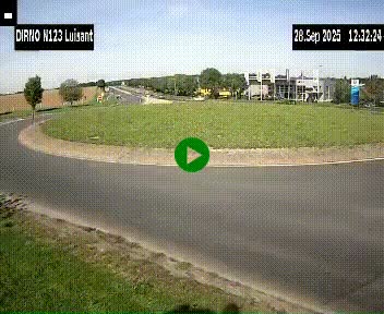 Webcam en périphérie de Chartres sur la N123, à hauteur de Luisant. Vue orientée vers Chartres