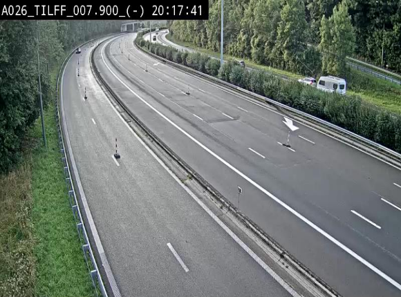 Webcam autoroute A26/E25 à Esneux, en Belgique en direction Luxembourg - BK 7.9