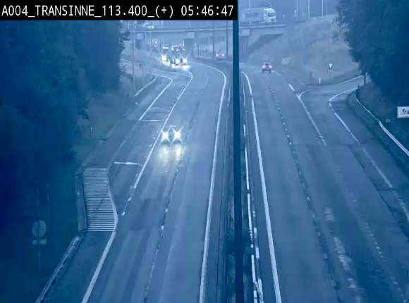 Webcam dans les Ardennes sur l'E411 à hauteur de Transinne. Vue orientée vers le sud de la Belgique