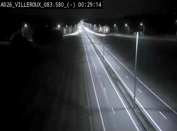 Webcam autoroute A26/E25 à hauteur de Vaux-sur-Sûre, à la jonction avec la N85 en direction de Liège - BK 83.6
