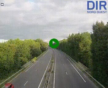 Webcam sur le périphérique de Caen (N814) à l'est de la ville, à Mondeville hauteur de la sortie 2, Presqu'île-Rives de l'Orne, au bout de l'autoroute A13