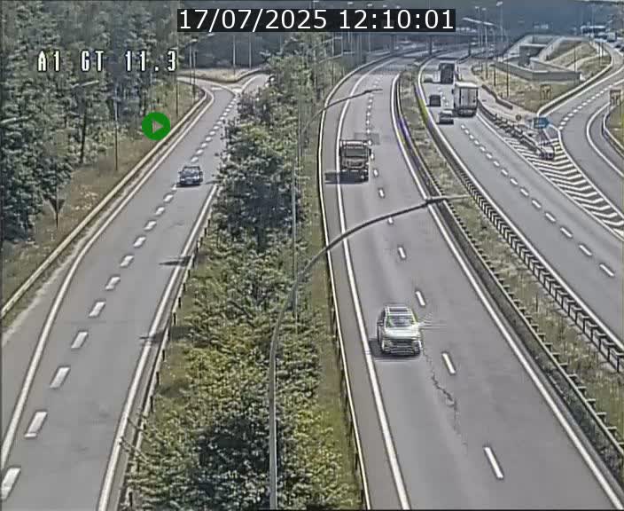 Traffic live webcam Luxembourg Senningerberg - A1 direction Allemagne - BK 11.3