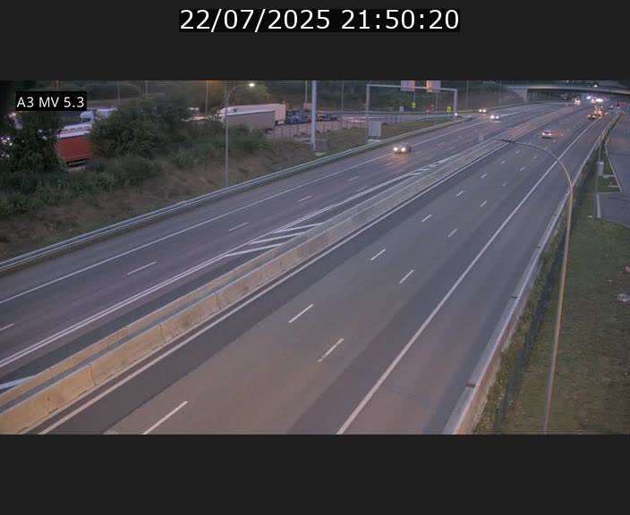 Webcam à l'Aire de Berchem au Luxembourg sur l'A3. Vue orientée vers la France