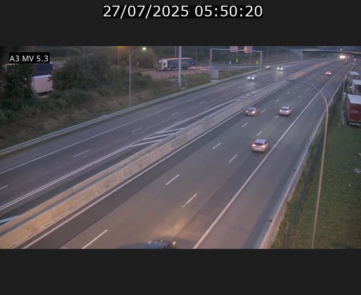 Webcam à l'Aire de Berchem au Luxembourg sur l'A3. Vue orientée vers la France