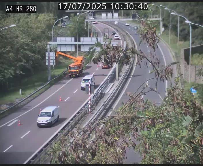 Webcam traffic A4 Luxembourg - BK 0.2 - P+R Bouillon (direction Luxembourg)