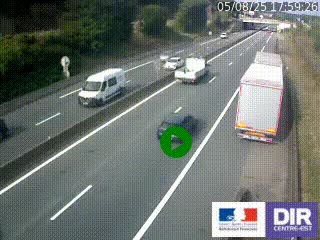 Caméra autoroutière sur l'A47 à hauteur de Givors, a proximité de Lyon. La webcam est orientée vers Lyon