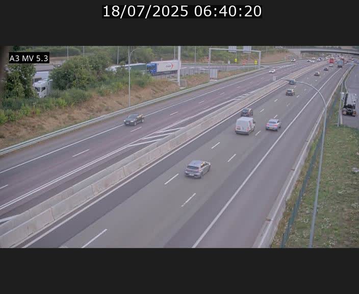 Webcam à l'Aire de Berchem au Luxembourg sur l'A3. Vue orientée vers la France