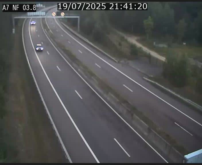 Webcam autoroute A7 au Luxembourg à la sortie du Tunnel Stafelter vers le Nord