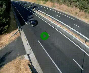 Caméra autoroute A75 à hauteur du col des Issartets en direction de Montpellier