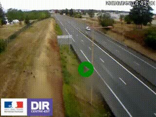 Webcam à Mably, à proximité de Roanne en direction de Moulins sur la N7