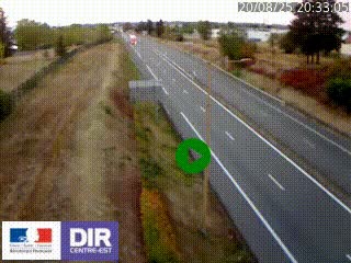 Webcam à Mably, à proximité de Roanne en direction de Moulins sur la N7
