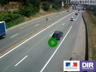 Caméra autoroutière sur l'A47 à hauteur de Givors, a proximité de Lyon. La webcam est orientée vers Lyon