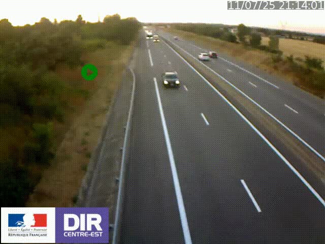 Webcam sur le contournement de Valence, sur la Nationale 7, à la jonction avec la N532, caméra orientée vers Grenoble