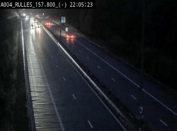 Webcam à Marbehan sur l'E411 à hauteur de la sortie 28a Rulles. Vue orientée vers Bruxelles