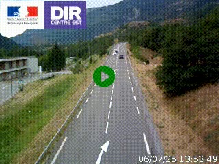 Web cam sur la N90 à Aime, en provenance de Bourg-Saint-Maurice et en direction d'Albertville